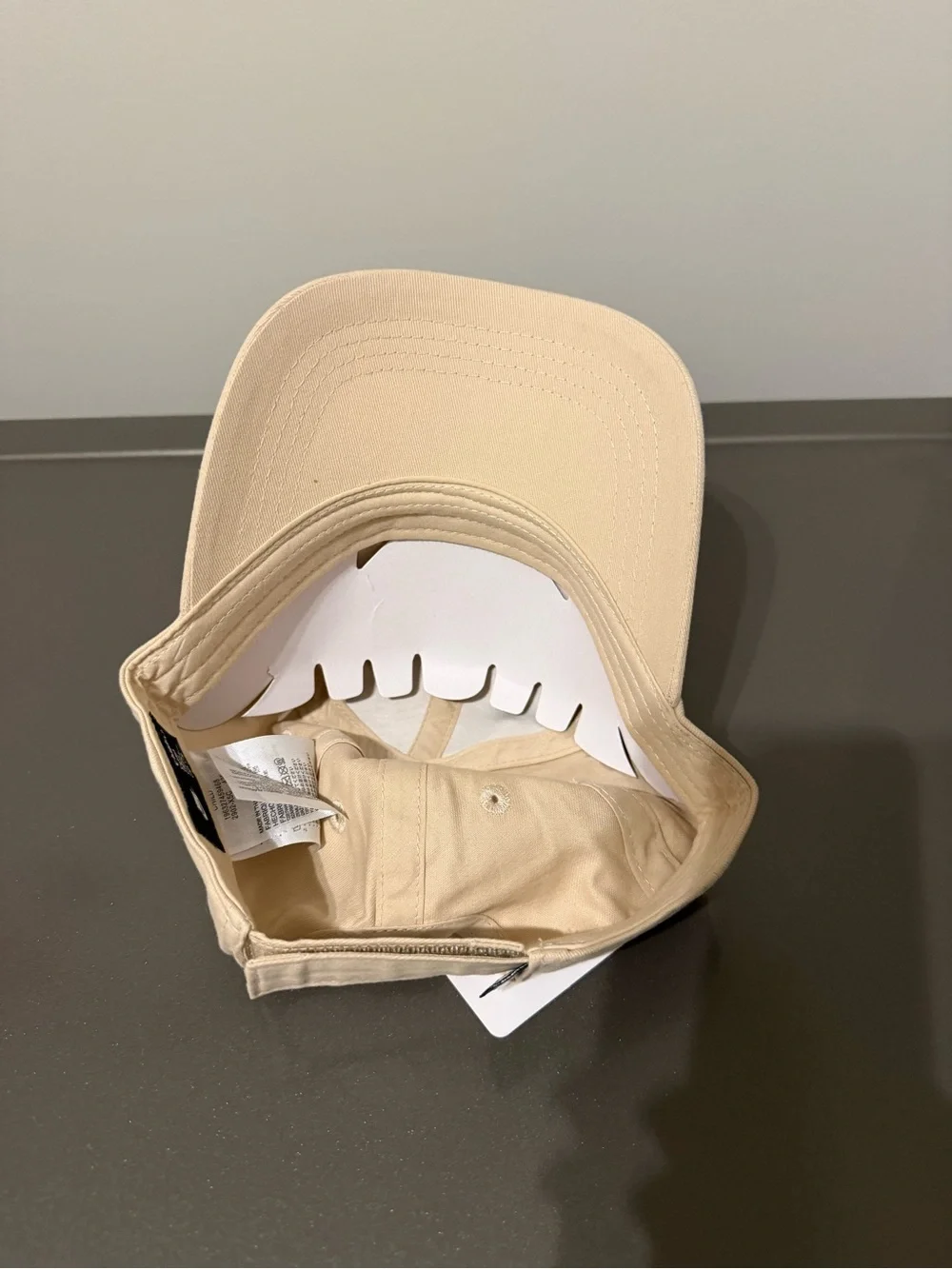 Nike Beige Kids Baseball Cap with White Logo